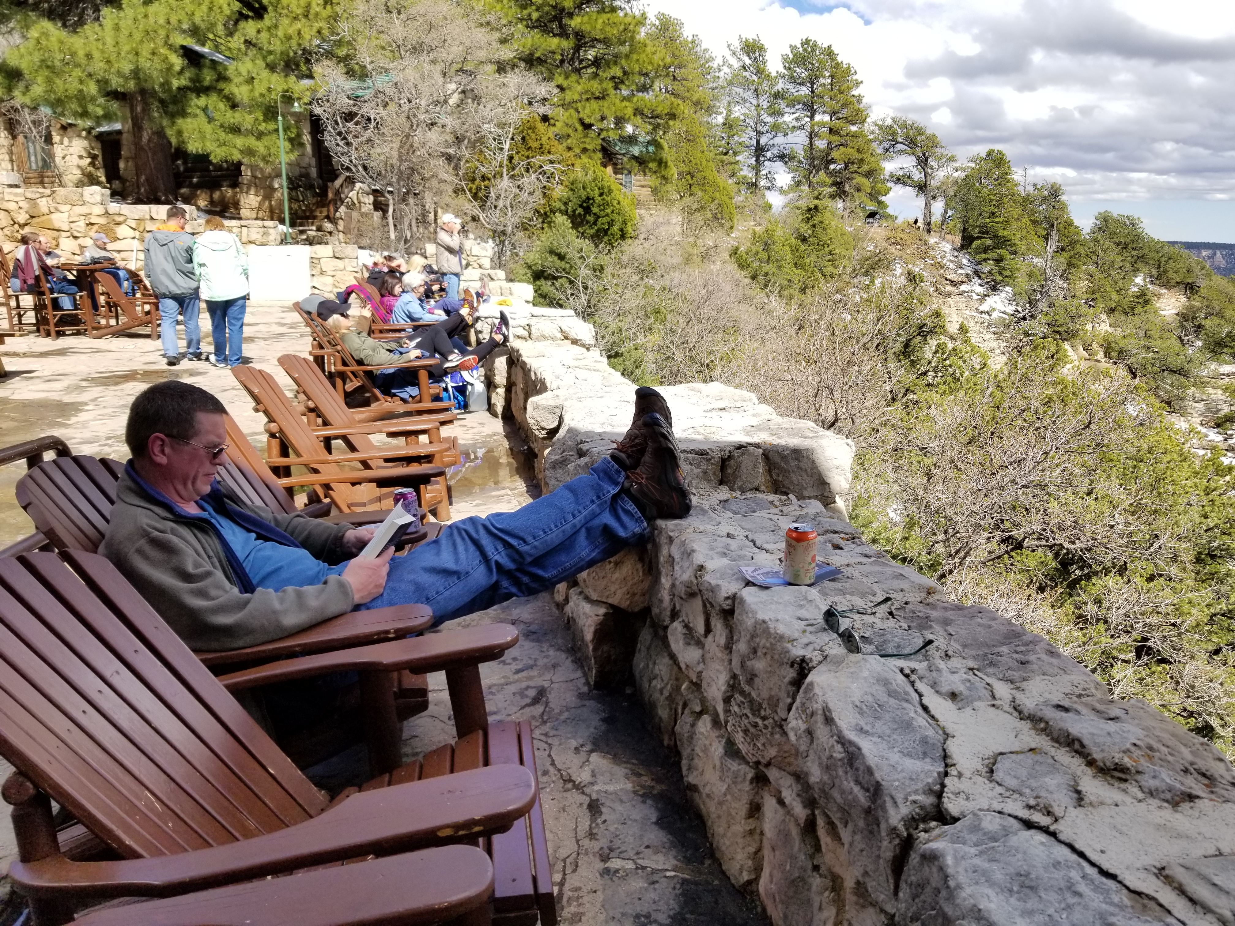 Grand Canyon - North Rim - favorite thing to do! Hang out and read.