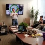 Wine tasting class for Carol's office